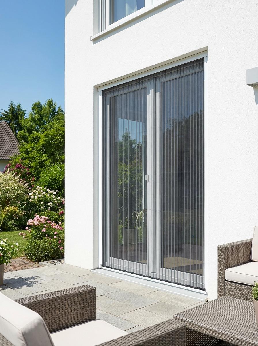 Plasă plisată (plisse) pentru uși de terasă