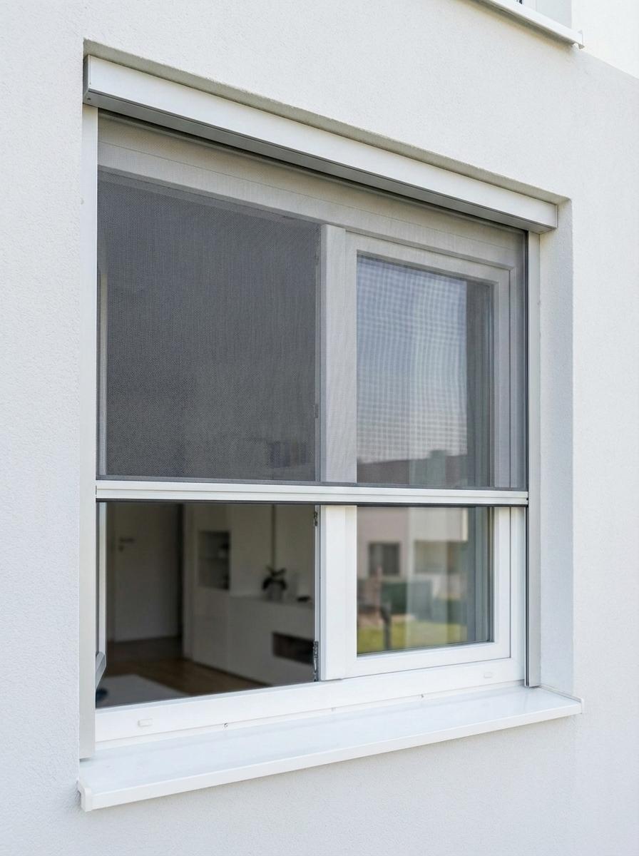 Plasă antiinsecte tip rulou pe fereastră PVC