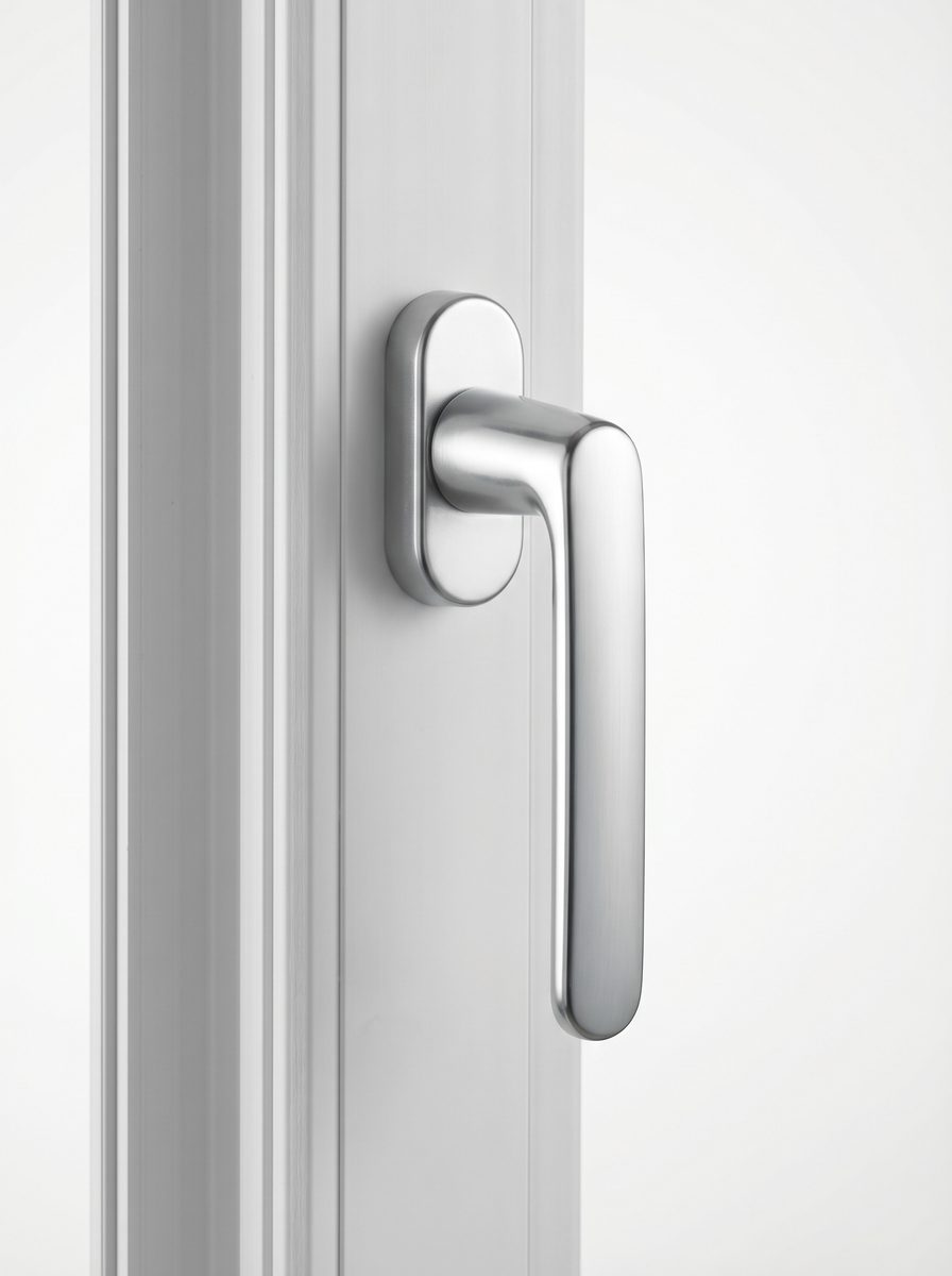 Mâner premium Roto Swing din aluminiu, finisaj argintiu.